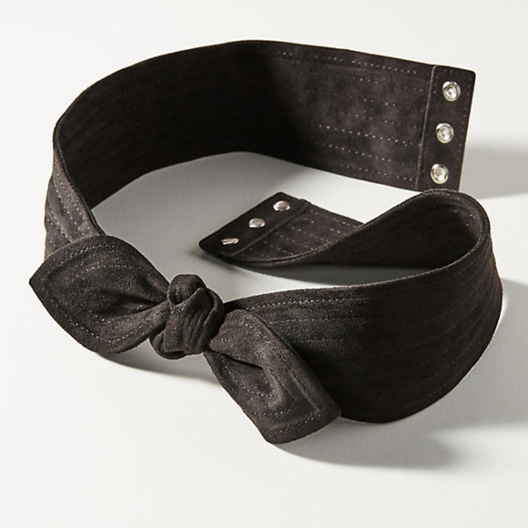 Anthropologie Accessories - NWT ANTHROPOLOGIE Linea Pelle Suede Bow Belt